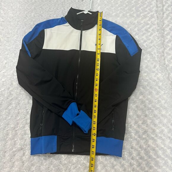 Puma Track Jacket Adult Sz Small Faas Full Zip Logo Black White Sportwear Men - Picture 6 of 10